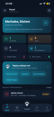 Aktek Elektronik Klorlama Sistemi Mobil Uygulaması